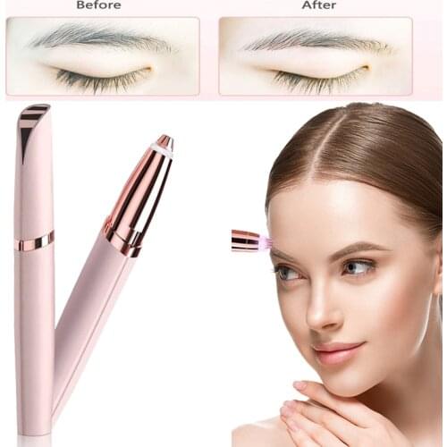 Eyebrow Hair Trimmer Removal Pens Painless Hair Shaver Mini Hair Cutting Shaver Machine Battery Epilator Facial Portable Woman