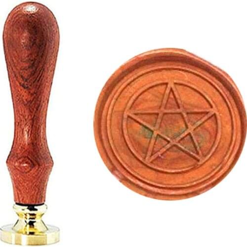 Vintage Star Pentagram 5 Star Pointed Symbol Classic Comic Wax Seal Sealing Stamp Embellishment Party Evelope Wedding Invitation