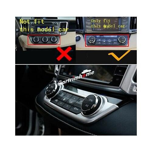 Interior Air Condition Adjust Button Cover Trim 1pcs For Toyota RAV4 2013 - 2017