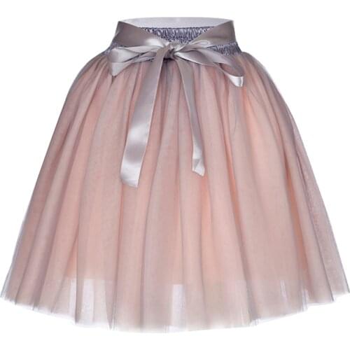 7 Layers 65cm Long Princess Mix Colors Tutu Tulle Skirts Fashion Ball Gown Lolita Skirt Women Summer Saias Femininas faldas Jupe