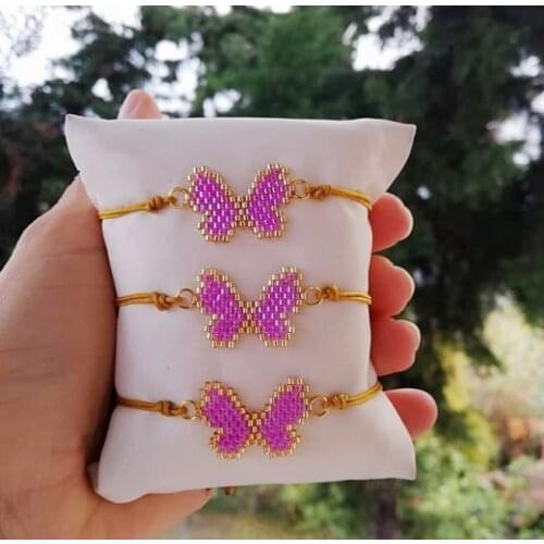 MIYUKI Bracelets For Women Bohemian Turkish Eye Butterfly Bracelet Girl Gift Boho Chic Design Jewelry