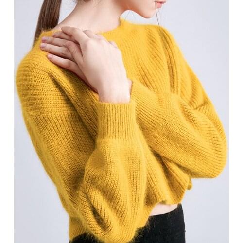 Women Autumn Winter Sweater Fashion Pullover Female Casual Knitted Tops Long Sleeves Jumpers Short Sueter Mujer Invierno Solid