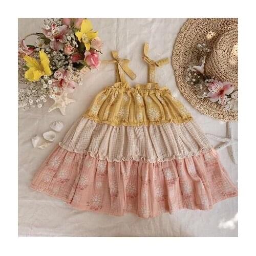 Ma&Baby 6M-5Y Infant Toddler Kid Girls Flower Dress Summer Bohemian Bow Ruffles Dresses For Girls Travel Holiday Costumes