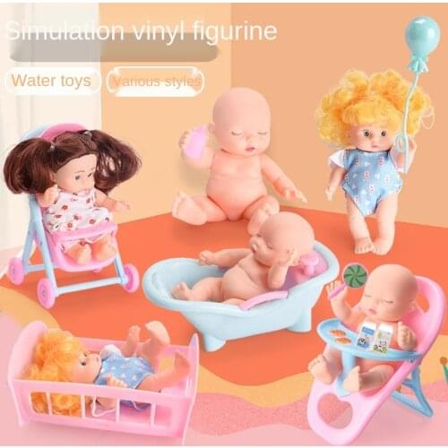 1pc Small Doll Toys with Hair Simulation Lifelike Mini Baby Doll Open Egg Toy Baby Action Figure Toys Brinquedos Infantil Menina
