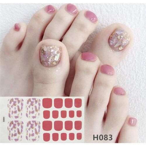 22 Tips Korean Nail Sticker Full Waterproof Non-toxic Classic French Nail Polish Stickers Manicure Nail Art Decoration Tools