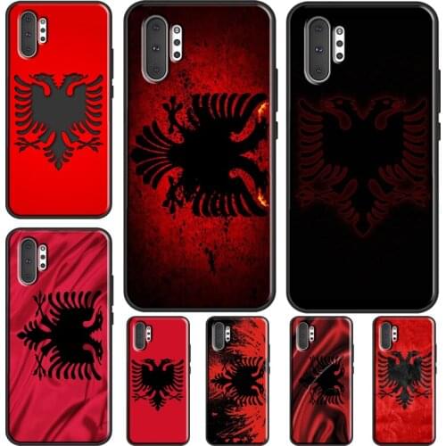 Albanian Flag Eagle Banner Case For Samsung Galaxy S21 Ultra Note 20 Note 10 Plus S8 S9 S10 Plus S10e S20 FE Cover