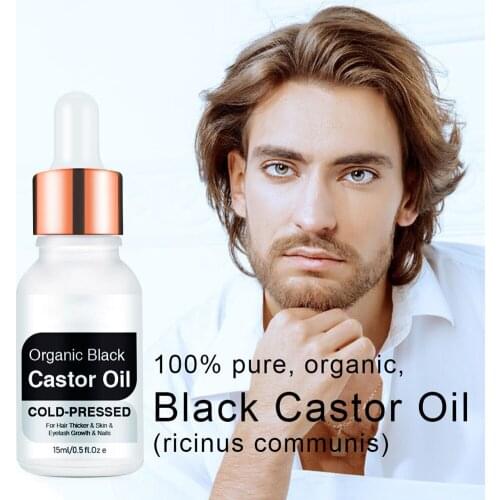 Black Castor Oil Hair Thickness Eyelashes Growth Serum Anti Hair Loss Hair Treatment Nourishing Hair Care Oil
