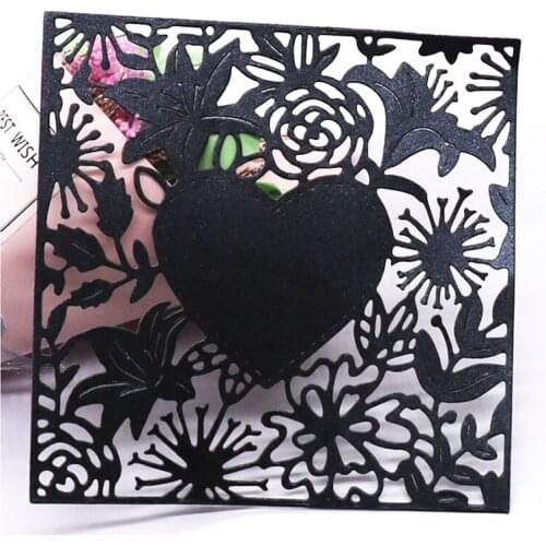 Flower Heart Frame Scrapbook Album Cuttting Dies Stamps for Scrapbooking Crafts Notebook Stencil Mold for Decor Embossing New
