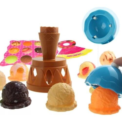 Kids Ice Cream Stack Up Kitchen Pretend Play Toy Baby Simulation Food Ice Cream Educational Toys for Children Gifts