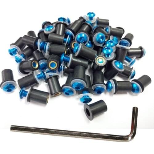 50ps blue M5 Windscreen Bolt Screws Windshield screw bolts Kit Universally fit for Ducati for Suzuki for Kawasaki for Honda