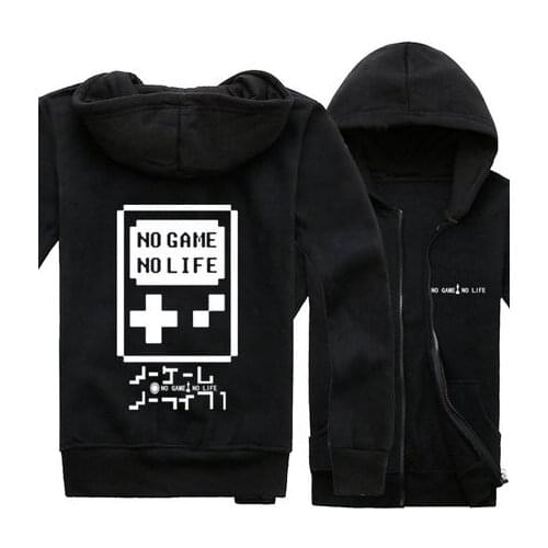 Anime NO GAME NO LIFE coat Costume Unisex Thick Hoodie Jacket Warm Hooded Sweatshirt Free Shipping