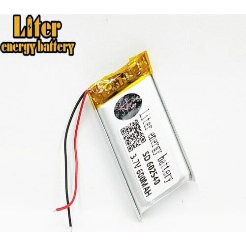 3.7V polymer lithium battery 602540 driving recorder general battery 600mAh 062540 recording pen Rechargeable Li-ion Cell
