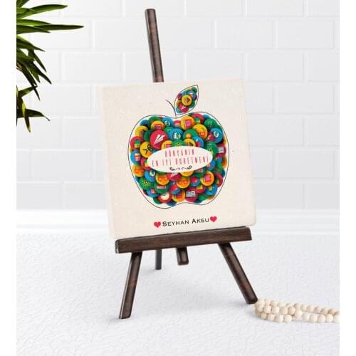 Personalized World best Öğretmeni Şovaleli Natural Taş-12