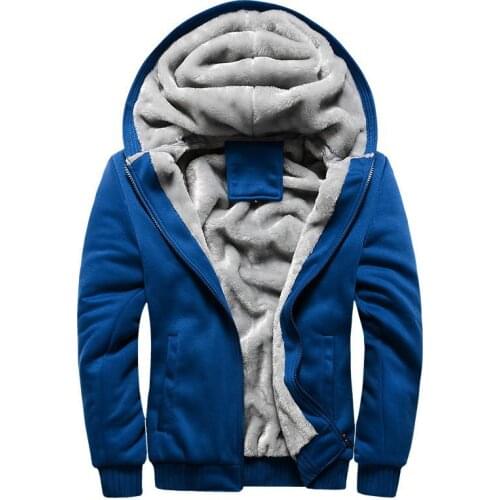 Fashion Mens Thick Coat Autumn Winter New Mens Hooded Jacket Plus Velvet Thick Coat Men Casual Warm Jacket Zipper Coat 5XL