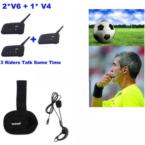 New Stable Model Earphone 3 Referees Talk same time Football Referee Judger Arbitration Walkie Talkie Coach Ref-comm Headset