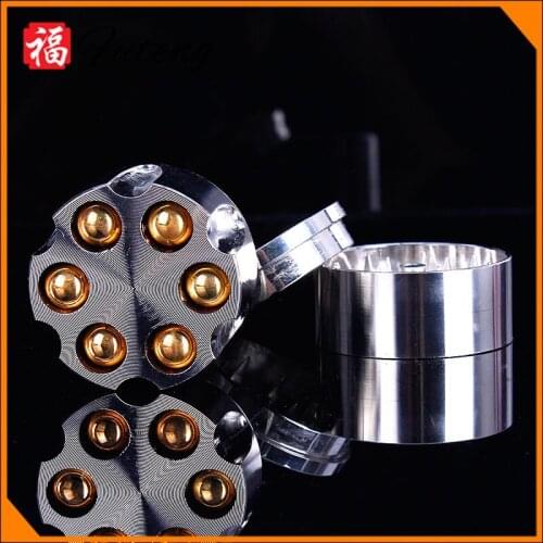 38mm Latest 3 Layers Bullet shape metal clip material Smoke Herb Grinders Tobacco 2-in-1 function Accessories