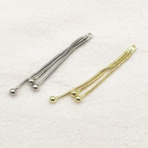 New Arrival! 52x3mm 50pcs Copper Chain ball Beads Connector/Charm For Hand Made Earrings DIY parts,Jewelry Findings & Components