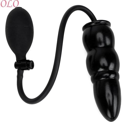 OLO Sex Toys for Women Men Anal Dilator Massager Expandable Butt Plug Inflatable Anal Plug Backyard Adult Products With Pump