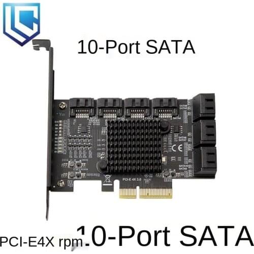 SATA3 expansion card PCI-E to SATA3.0 expansion card 10 port SATA6G PCIE supports Qunhui