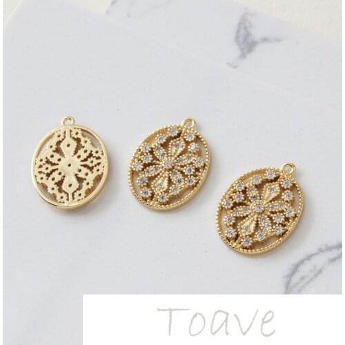 Gold-clad, color-preserving, true gold-plated copper, zircon earrings, necklaces, bracelets, diy pendant accessories, materials