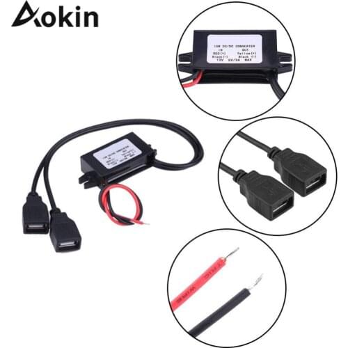 12V to 5V Step-Down Power Supply Module Dual USB charging 3A Power Adapter motorcycle Wholesale Motorcycle Accessory