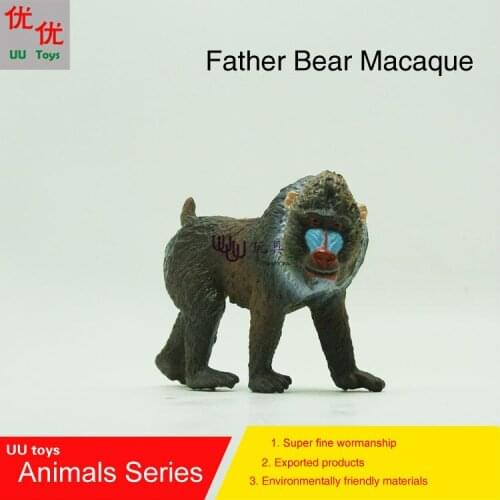 Hot toys:Father Bear Macaque simulation model Animals kids toys children educational props