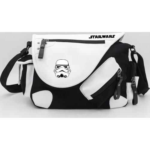 Star Wars Darth Vader Stormtrooper Canvas Casual Zipper Shoulder Bag Crossbody Bags Schoolbags Messenger Bag Gift