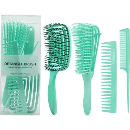 Detangling Hair Hrush Hair Comb Set Detangler Hairbrush for Curly Hair Barber Accessories Hair Care Styling Tools