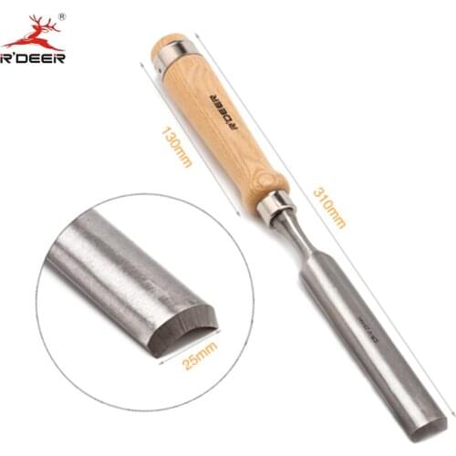 RDEER 25mm Woodwork Chisel Carving Knife Straight Handle Chrome Vanadium Tools For Carving Wood