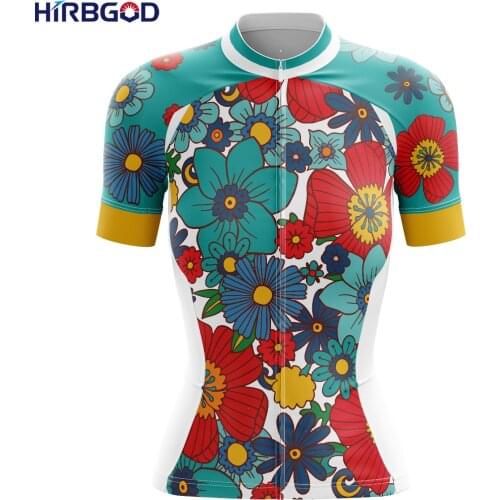 HIRBGOD Outdoor Sports Equipment Wear-Resistant Ladies Quick-Drying Breathable Nine-Fold Tops Womens Cycling Jersey,TYZ1014-01