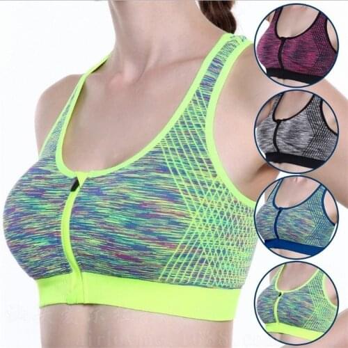 Sports bra crop top fitness women sportswear feminine sport top bras for fitness gym female underwear running lingerie zipper