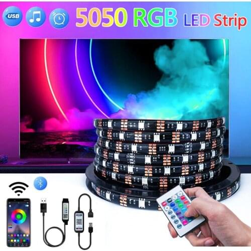 LED backlight with set 5050RGB seven color remote control Bluetooth 5V light with set home atmosphere light