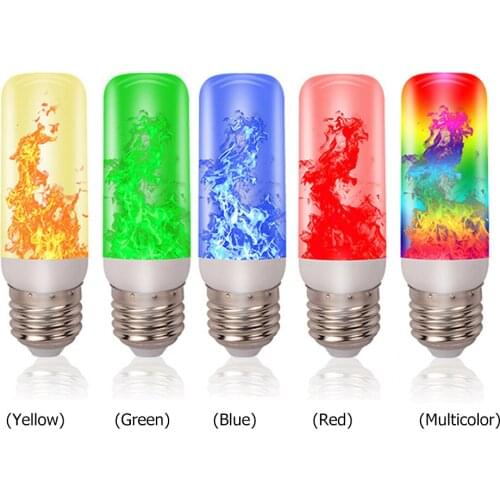 LED Flicker Flame Light Bulb Simulated Burning Fire Effect E27 Lamp Xmas Party Decorations Drop Ship 2021 New