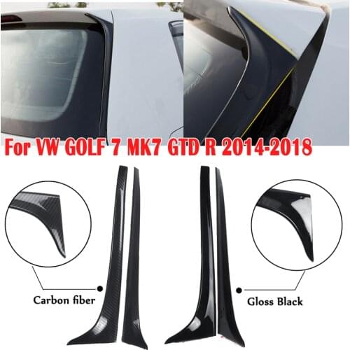 High quality Rear Window Side Spoiler Wing Car-styling Auto Rear Window Mirror Tail Accessories For GOLF 7 MK7 GTD R 2014-2018