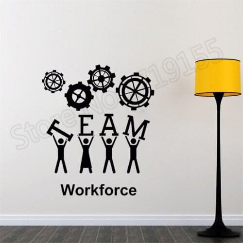 YOYOYU Wall Decal Sign Quote Workforce Wall Stickers Vinyl Wall Sticker Office Team Workforce Art Decor Home Decoration DIYZW302