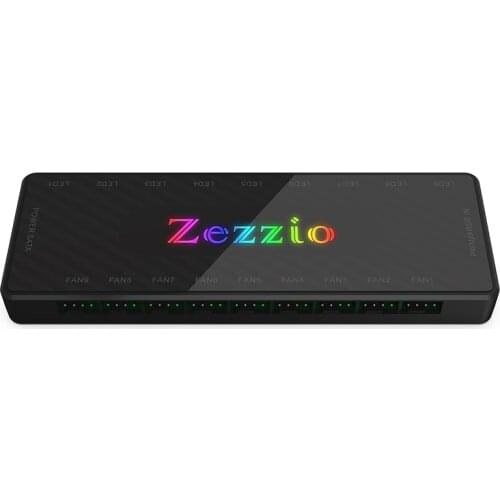 Zezzio 1 to 9 Case Fan Hub 5V/3PIN ARGB Multi Way Splitter PWM ARGB Addressble Fan Cable Power interface SATA