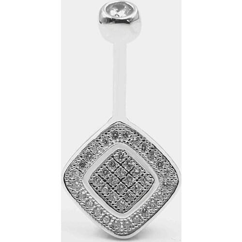 925 Sterling Silver belly rings Cubic Zircon navel piercing jewelry For women 1pc