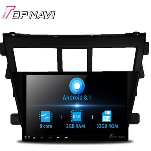 1 din Android 8.1 9'' For Toyota VIOS 2008 2009 2010 2011 2012 2013 High Resolution No DVD Navigator Multimedia Players Stereo