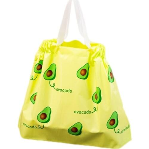 1PCS Fresh Fruits Drawstring Bag Avocado PouchThicken EVA Plastic Bags for vegetable Orange Pineapple Cherry Packaging Bags