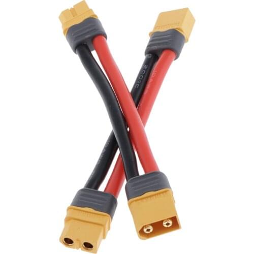 2 Pieces RC Lipo Battery XT60 Plug Male Female Silicon Extension Cable 10AWG
