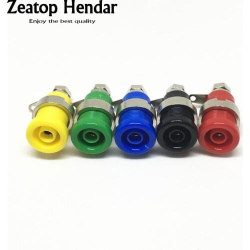 20Pcs Multimeter Instrument 4MM Binding Post Banana Socket Panel Mount Test Probe Solder Type Connector