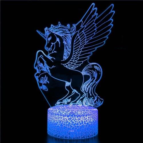 3d Lamp Unicorn Baby Night Light Color Changing LED Battery Nightlight for Kids Child Girl Bedroom Decor Unicorn Night Lamp Gift