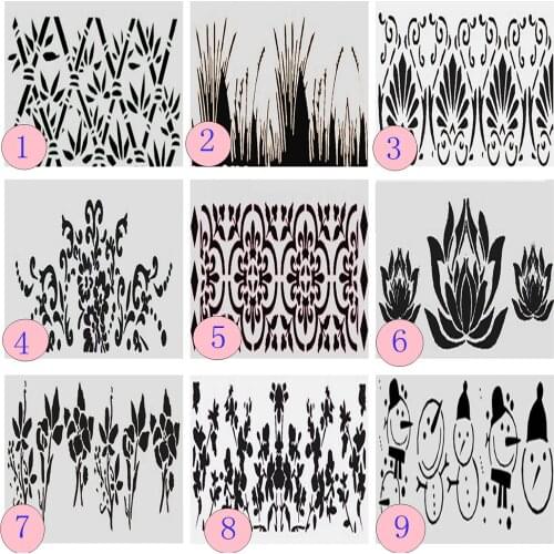 9Pcs DIY Cake Lace Decoration Moulds Embosser Mat Mold Eco-friendly Durable