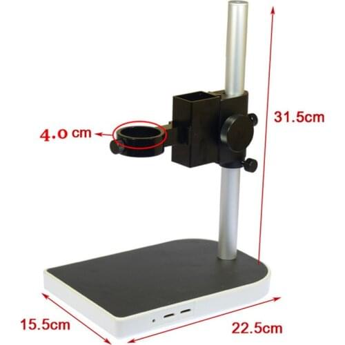 40mm Large Adjsutable Stereo Digital Industry Lab Microscope Lens Table Stand Dual Ring Holder