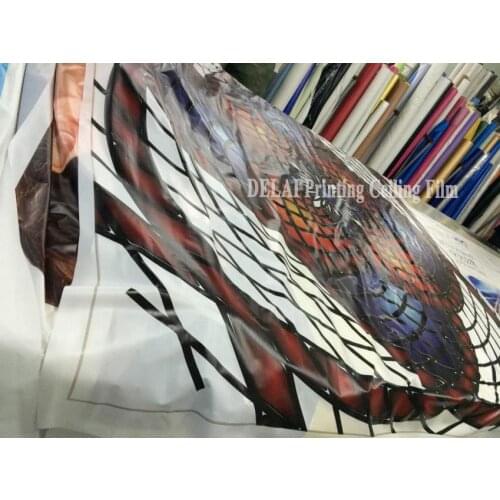 D-006 3D Whirling geometric lines printing ceiling film abstract vivid pvc ceiling film