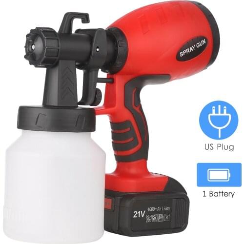 120W Electric Paint Sprayer 800ml Paint Container Handheld Quick Cordless Paint Sprayer 3 Spray Patterns with Flow Rate Control
