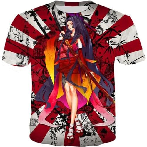 CLOOCL Japanese Samurai Warrior Anime Dragon 3D Print Men Women T Shirt Summer Short Sleeve Tees Tops Streetwear Pullover