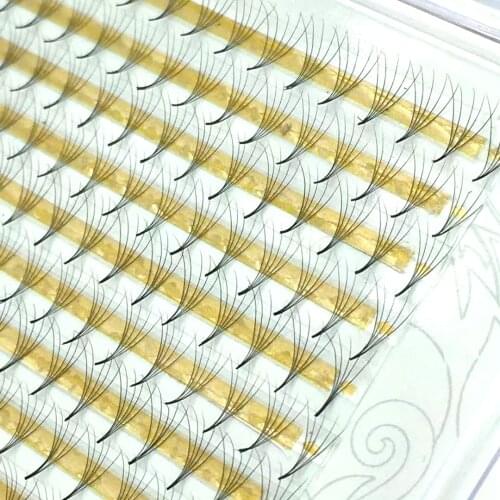 HBZGTLAD Sharp Narrow Stem Premade Volume Fans Lash 5D/6D Slim Thin Pointy Base Russian Volume Fans Lash Eyelashes