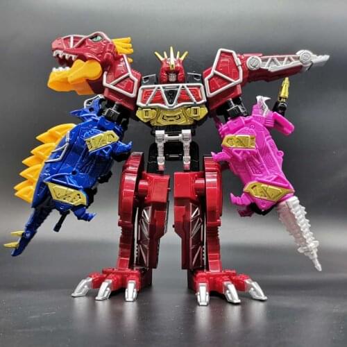 Bandai 3in1 Super Sentai Kyor Yuger Dino Thunder Deformed Dinosaur Transformers Model Toys 25cm Transformer Robot Toys