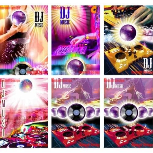 Picture of rhinestones 5d diamond embroidery full set DJ music 5d diamond painting full set dj music Christmas decortion home